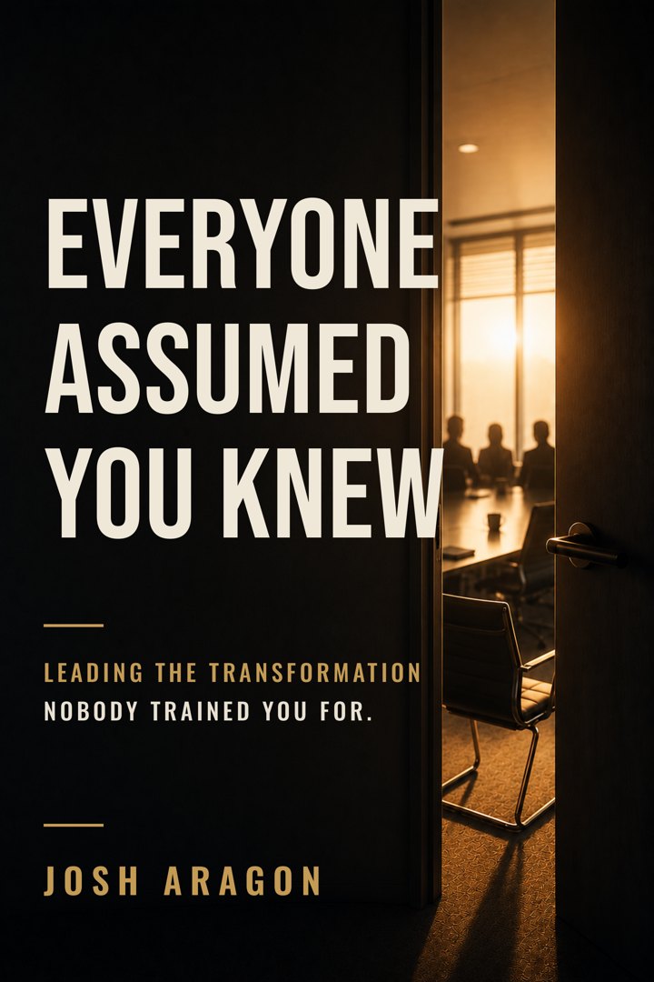 Everyone Assumed You Knew — book cover: a dark door with light breaking through the gap