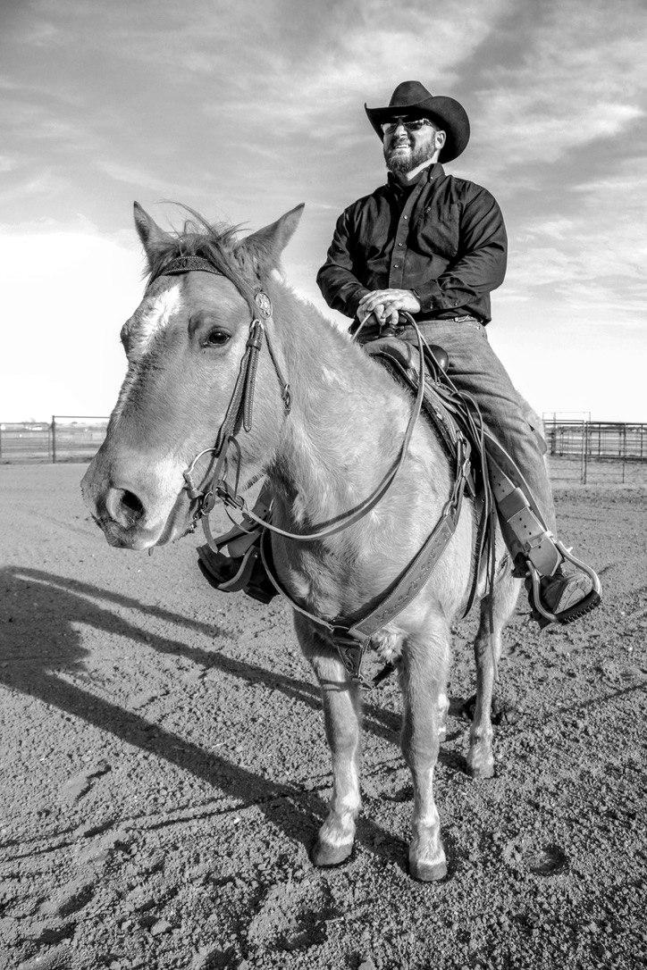 Josh Aragon on horseback with Hannibal